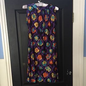 Vintage 70s funky floral mini shift dress (as is)